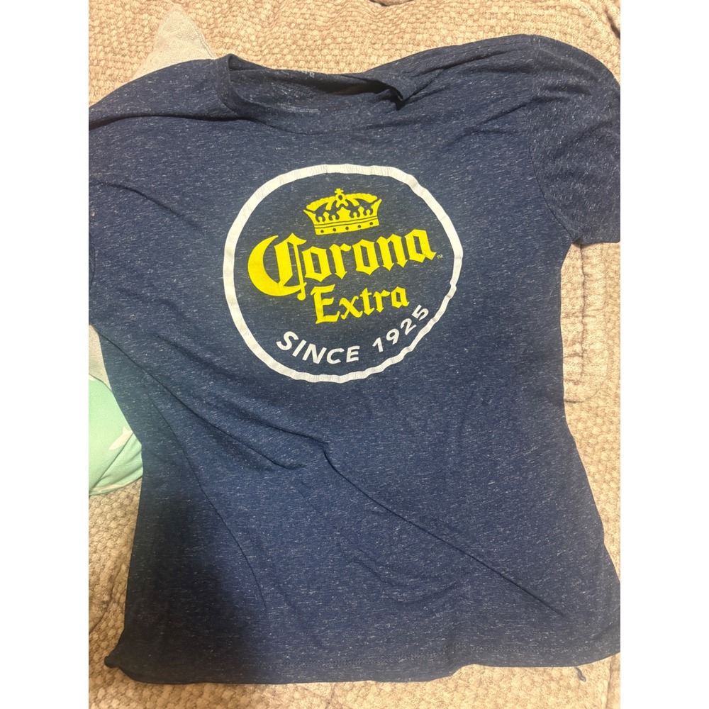 Corona Extra Since 1925 Mens Navy Blue Heathered Graphic T-Shirt Large